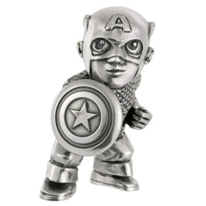 Royal Selangor Hand Finished Marvel Collection Pewter Captain America Miniature Figurine Gift - 1 of 4