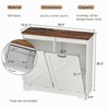 Wooden Garbage Bin Cabinet, Deodorizing Double Tilt Out Trash Can Cabinet - 2 of 4