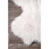 5'3"x7'6" Rectangle Loomed Solid Acrylic Area Rug White - nuLOOM - image 3 of 4