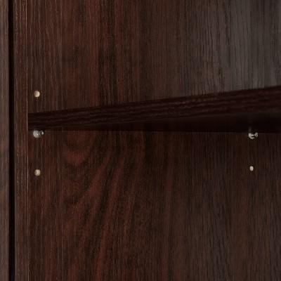 Hayward 43'' Dark Woodgrain Adjustable Shelving Living Room Cabinet