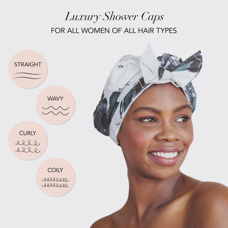 Kitsch Luxury Shower Cap - Floral, 4 of 11