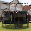 Whisen Outdoor Pumpkin Trampoline with Safety Enclosure Net, Foam Padded Poles, W-Shaped Legs, Balance Bars - 2 of 4