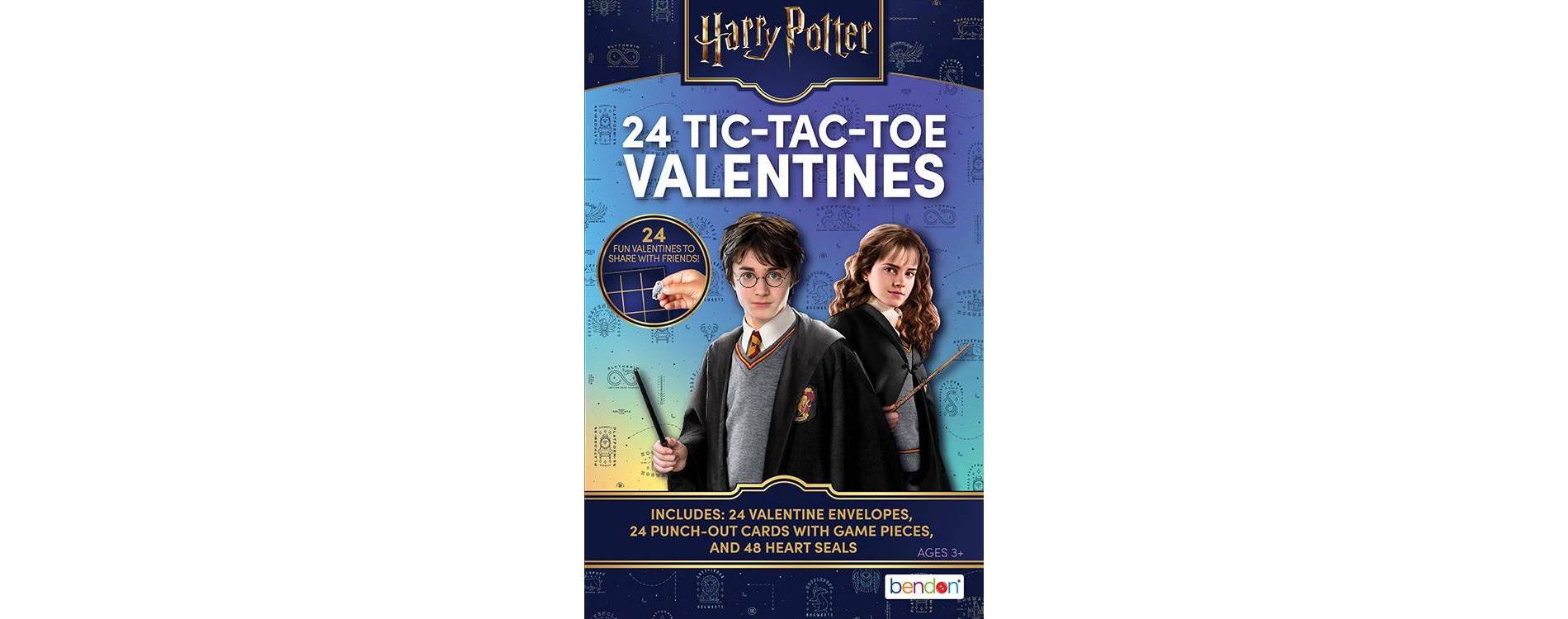 Bendon 24ct Warner Bros. Valentine's Day Harry Potter Tic Tac Toe Cards with 48ct Heart Seals