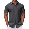 COOFANDY Mens Dress Shirts Button Down Short Sleeve Shirt Summer Shirts Business Casual Wedding Shirt - 4 of 4