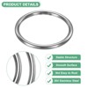 Unique Bargains Dream Catcher Stainless Steel Macrame Wreath Floral Round Metal O Rings 2 PCS - 2 of 4