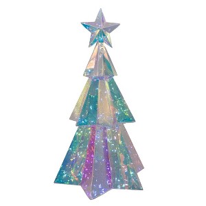 Kurt Adler 15-Inch Battery-Operated Lighted Magical Iridescence Holographic Tabletop Christmas Tree - 1 of 4