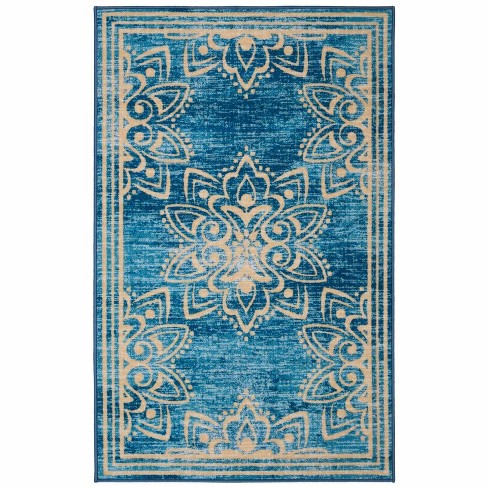 Disney Aladdin Rugs Dsn526 Power Loomed Accent Rug Turquoise Gold 3 X5 Safavieh Target