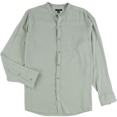 Alfani Mens Textured Button Up Shirt