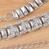 Anna-Kaci Women's Geometric Square Link Waist Chain with Adjustable Extender and Shimmering Accents - Silver - 3 of 4