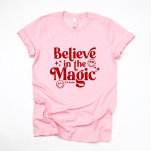 S.W.Smiley Believe in Magic Sparkle - Women's Short Sleeve Graphic T-Shirt - 1 of 4