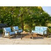 ARTPLAN Deep Seat Outdoor Cushion,Set 24"x24"x6" ,18x24" Bench Outdoor Chair Cushions, Polyester Fill Back for Patio Furniture ,Square - 2 of 4