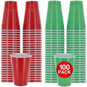 SparkSettings Disposable Plastic Cups 12oz, 50 Pack - 1 of 4