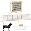 Skyzone 6-Panel Pinewood & Steel Folding Pet Gate with Support Feet for Small/Medium Dogs - Natural - 3 of 4