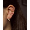 Cubic Zirconia Huggie Earrings 14k Gold Plated Tiny Earrings Small Huggie Hoop Earrings Simple Lightweight Hoops Gift for Women - 2 of 4