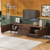 70.8 Inch Walnut Colored TV Stand with 2 Drawers Media Console Table for TVs up to 80 Inches Living room Bedroom Home Theatre - 2 of 4
