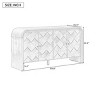 Multi-Functional MDF Sideboard,Step Design Storage Cabinet with Solid Wood Veneer,4-Door Buffet for Living Room or Dining Room-Coolbibila - 4 of 4