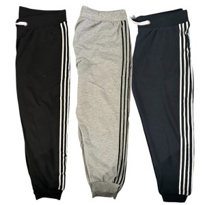 3 Pack Womens 4 Stripes Ultra Soft Jogger - 1 of 4