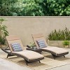 GDFStudio Olivia Multibrown 3 Piece Armless Chaise Lounge Chat Set with Cushions - 2 of 4