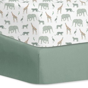 LISM 2 Piece Crib Sheets,Crib Fitted Sheets for Standard Size Crib and Toddler Mattress - 1 of 4