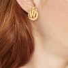 Ring Interlock Button Earrings - A New Day™ Gold: Nickel-Free Metal, Post Closure, Stud Design, 0.95" Length, 0.7" Width - 2 of 3