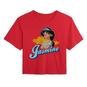 Women's - Disney Princess - Jasmine Headshot Cropped Graphic T-Shirt - 1 of 3
