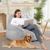 Giant Bean Bag Chair, Faux Fur Bean Bag Couch, Bean Bag Chair for Adults, Lazy Sofa Floor Sofa w Handle, Bean Bag for Gaming&Reading - 4 of 4