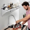 VEVOR 18" x 72" Stainless Steel Shelf, Wall Mounted Floating Shelving with Brackets, 500 lbs Load Capacity Commercial Shelves - 2 of 4