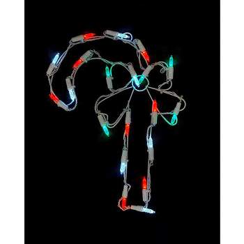 Northlight 12" Battery Operated LED Candy Cane Christmas Window Silhouette Decoration