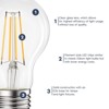 Luxrite A19 LED Light Vintage Bulbs 60W Equivalent, 3500K Natural White Dimmable, 800 Lumens 8W, UL Listed E26 Medium Base 4 Pack - 4 of 4