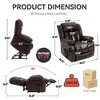 ChicFurnit Living Room Chair Arm Accent Chair Genuine Leather/Faux Leather 350LBS Dual Motor Lift Recliner Massage Heat Elderly Chair for Living Room - 3 of 4