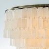 ALOADECOR Modern Coastal Capiz Tiered Flush Mount Bronze Farmhouse Natural Seashell Ceiling Light For Dining Room - 4 of 4