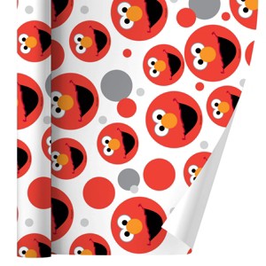 Sesame Street Sesame Street Elmo Face Gift Wrap 30" x 72" - 1 of 4