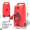 14 Gallon Portable Fuel Tank Red Fuel Storage Container w/Manual Siphon Pump & 10FT Hose - 2 of 4