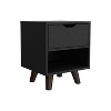 Vynxaria Crail Nightstand with Open Shelf & Drawer ¨C Stylish Storage Solution - 4 of 4