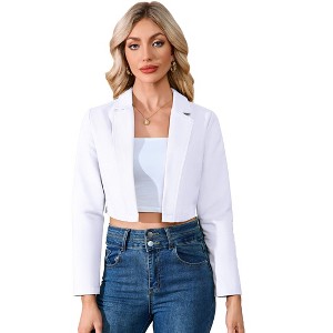 Clearlove Women's Lightweight Notch Lapel Blazer Unlined Relaxed Tailoring with Effortless Polish - 1 of 4
