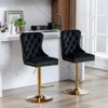 FONTOI 2 PCS Thick Barstools with Adjusatble Seat Height, Swivel Bar Stools with Backs for Living Room Kitchen Pub, Black, 20.4"*49.9"*17.5" - 4 of 4