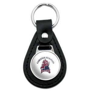 Fairleigh Dickinson University Primary Logo Black Leather Keychain - 1 of 4