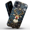 BONGEEK Case Compatible with iPhone 12,Scratch Resistant Hybrid 2-Layer Hard Shell Bright Phone Case,Christmas Snowflake Reindeer Lovely - 2 of 4