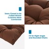 Outdoor Chair Cushions,3 Piece Loveseat Outdoor Cushions Set,Tufted/Wicker Patio Cushion for Patio Furniture All Weather,44"x19"x5" - 4 of 4