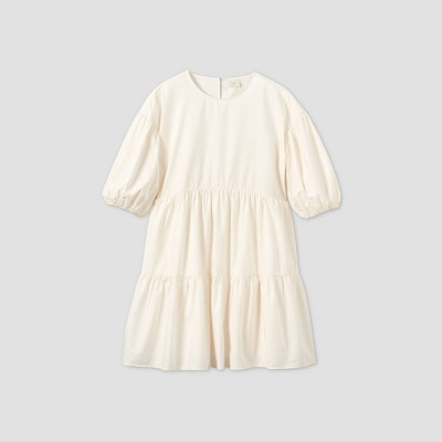 cream day dress