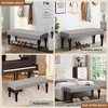 Sapphtopaz Modern Bench Upholstered Ottoman with Button-Tufted Stitch Entryway Bench for Living Room, Bedroom - 2 of 4