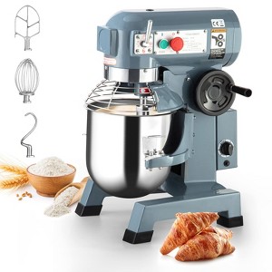 Commercial Food Mixer, Takywep 1250W Commercial Mixer for Bakeries 3 Speeds Adjustable, with 3 Different Attachments, Heavy Duty Food Mixer - 1 of 4
