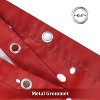 Christmas Shower Curtain 72x72, Red Snowflake Floral Fabric, Water-Resistant, Machine Washable, 12 Metal Grommets, Holiday Bathroom Decor - 3 of 4