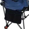 Kumasinova Foldable Camping Chairs with Cup Holder,3-Position Adjustable Reclining Chair with Side Pocket,Outdoor Chairs for Beach&Fishing,Dark Blue - 4 of 4
