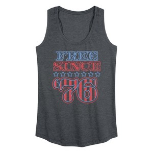 Women's - Instant Message - Free Since 76 Graphic Racerback Tank - 1 of 4