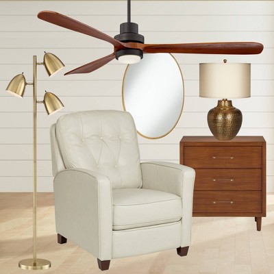 Aaron Mid-Century Modern Adjustable Black and Brass Floor Lamp