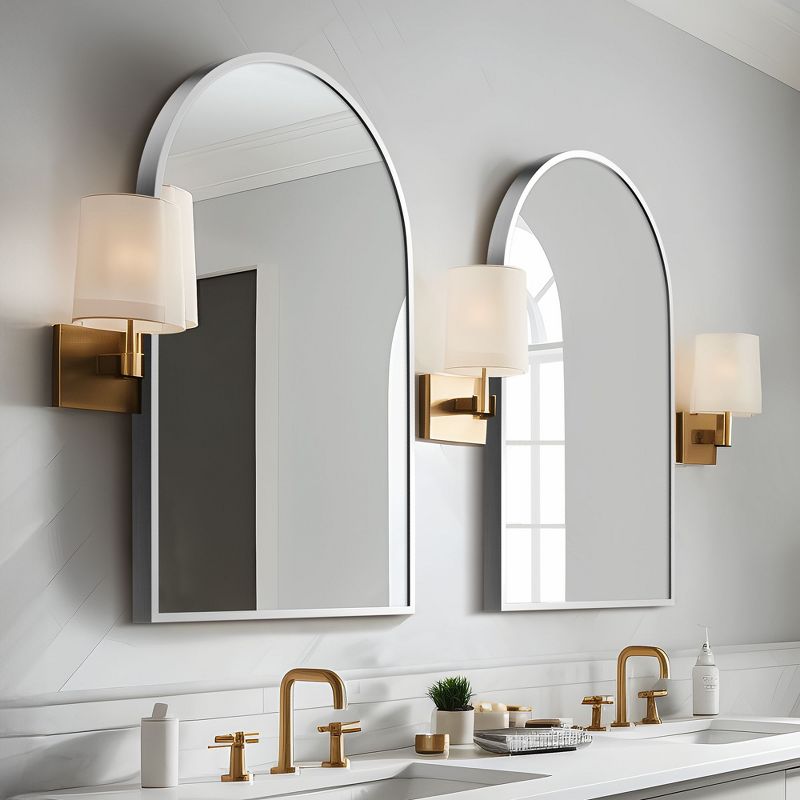 Neutypechic Modern Metal Arched Wall Mirror Bathroom Vanity Mirror, 2 of 7