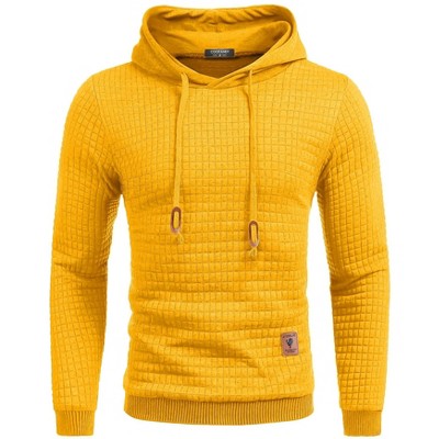 COOFANDY Mens Hooded Sweatshirt Casual Long Sleeve Drawstring Waffle Knit Pullover Hoodies