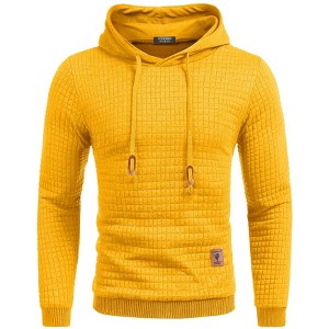 COOFANDY Mens Hooded Sweatshirt Casual Long Sleeve Drawstring Waffle Knit Pullover Hoodies - 1 of 4