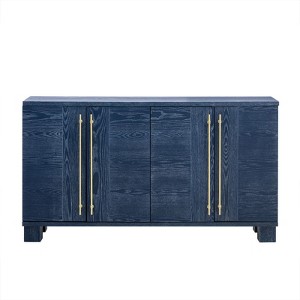 TIRAMISUBEST Wood Buffet with Gold Handles - Adjustable Shelf Sideboard - 1 of 4